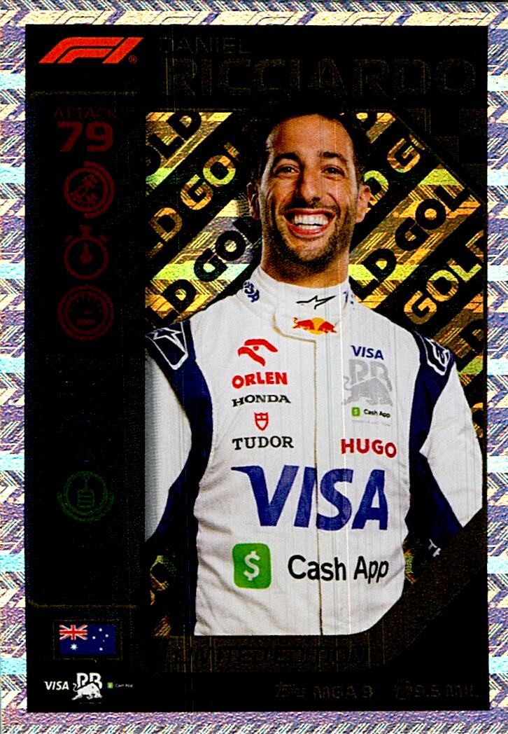 TOPPS TURBO ATTAX 2024 DANIEL RICCIARDO GOLD MGA9