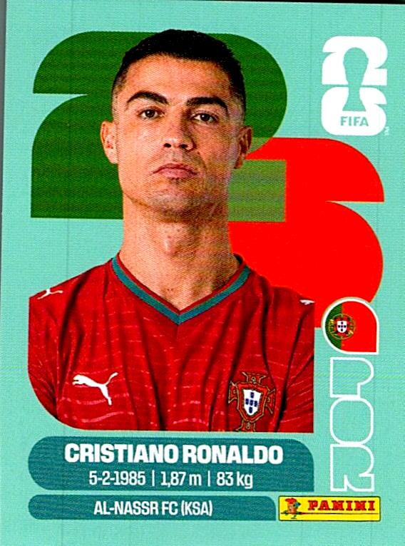 STICKERS FIFA WORLD CUP 2026 CRISTIANO RONALDO NºPOR 15