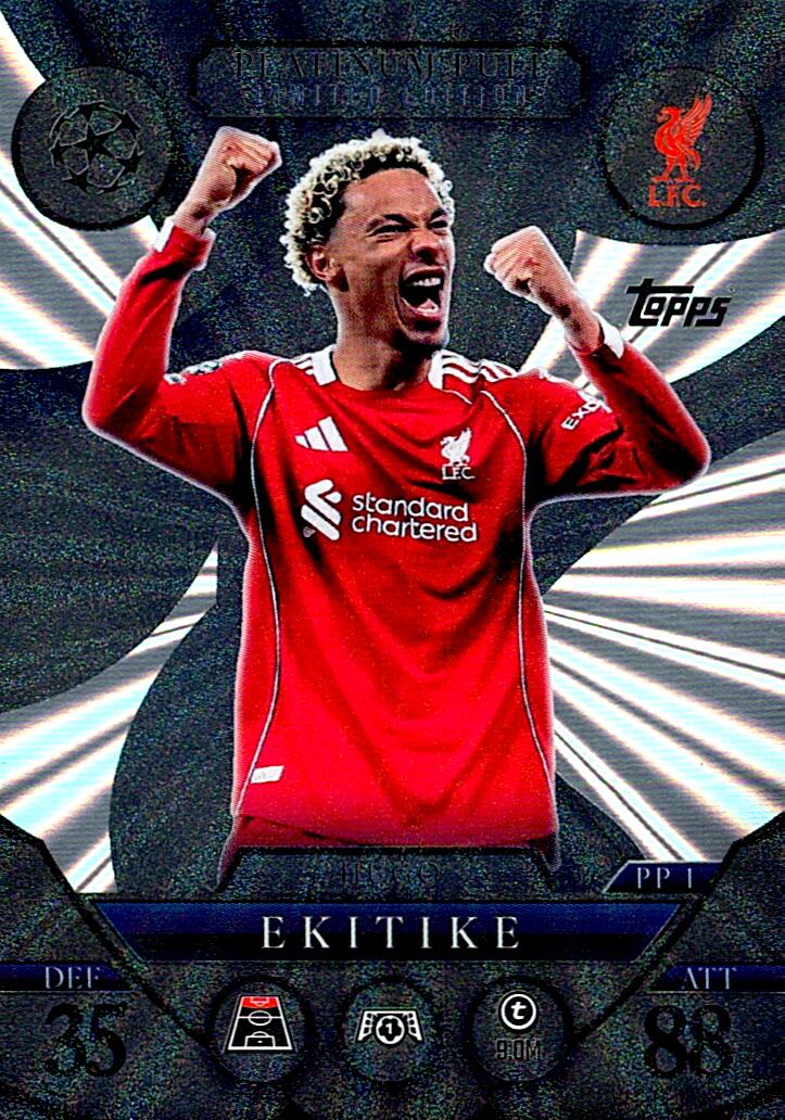 TOPPS MATCH ATTAX EXTRA 2025/26 HUGO EKITIKE PLATINUM PULL NºPP1