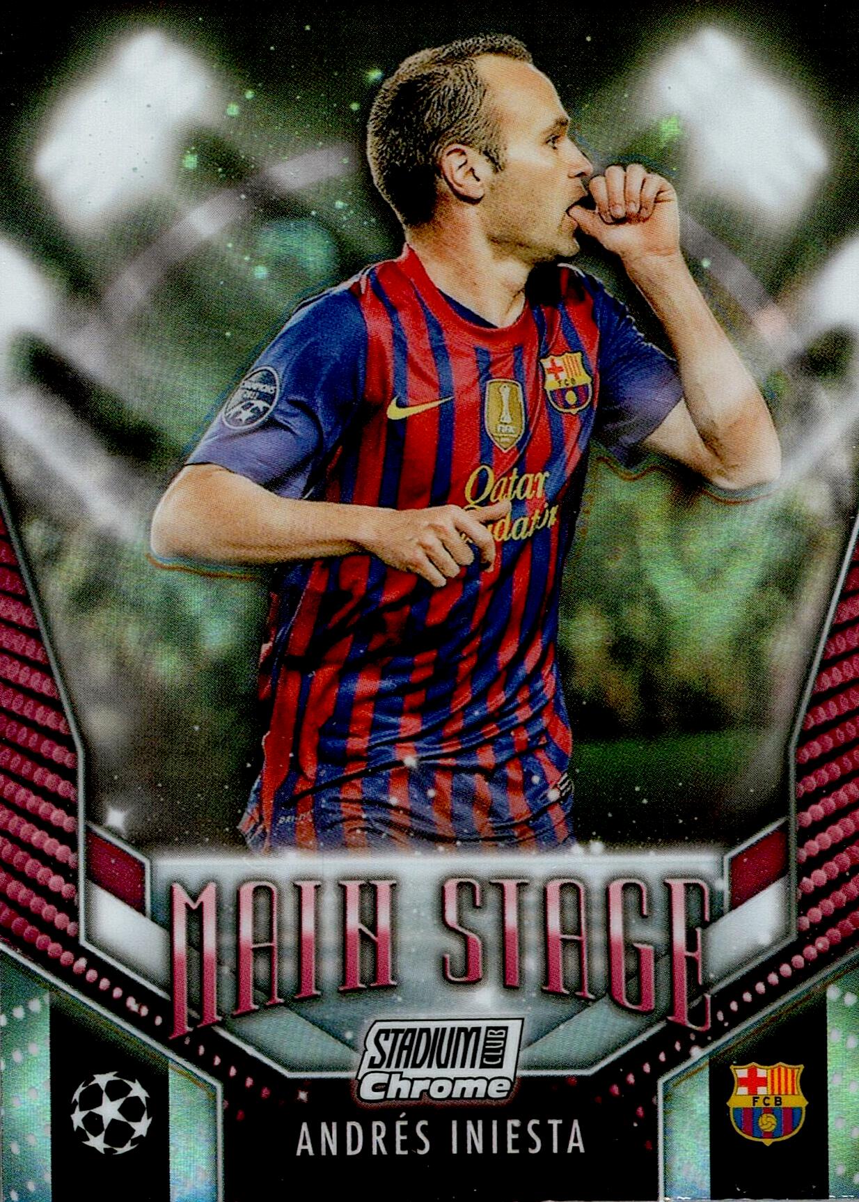 TOPPS STADIUM CHROME UCL 2023/2024 ANDRÉS INIESTA MAIN STAGE NºMS-AI