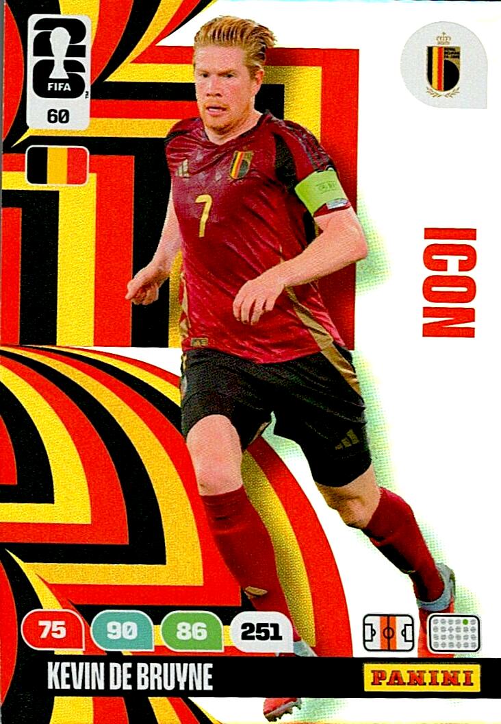 ADRENALYN WORLD CUP 2026 KEVIN DE BRUYNE BELGIUM ICON Nº60