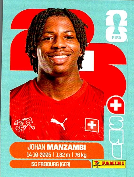 STICKERS FIFA WORLD CUP 2026 JOHAN MANZAMBI NºSUI 15