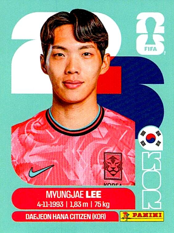 STICKERS FIFA WORLD CUP 2026 MYUNGJAE LEE NºKOR 9