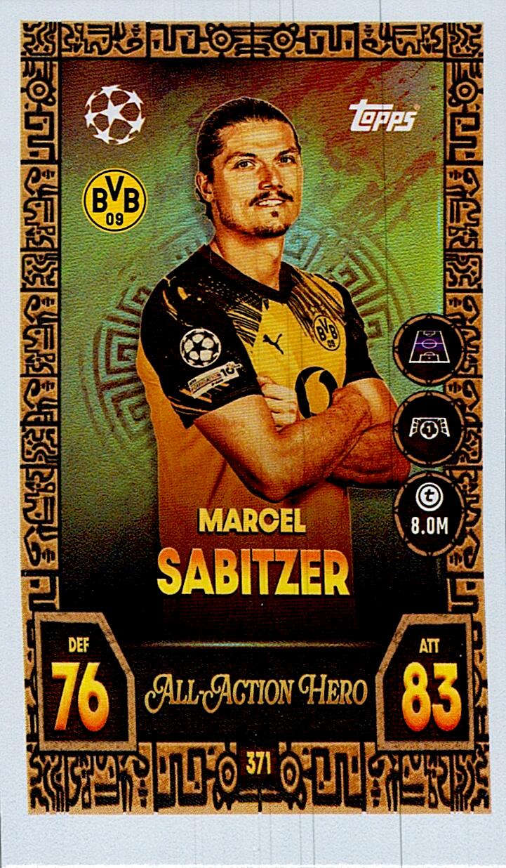 MATCH ATTAX CHAMPIONS LEAGUE 2025/2026 SABITZER ALL ACTION HERO Nº371