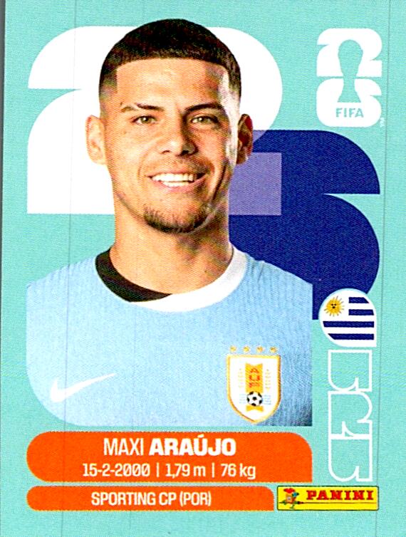 STICKERS FIFA WORLD CUP 2026 MAXI ARAUJO NºURU 16