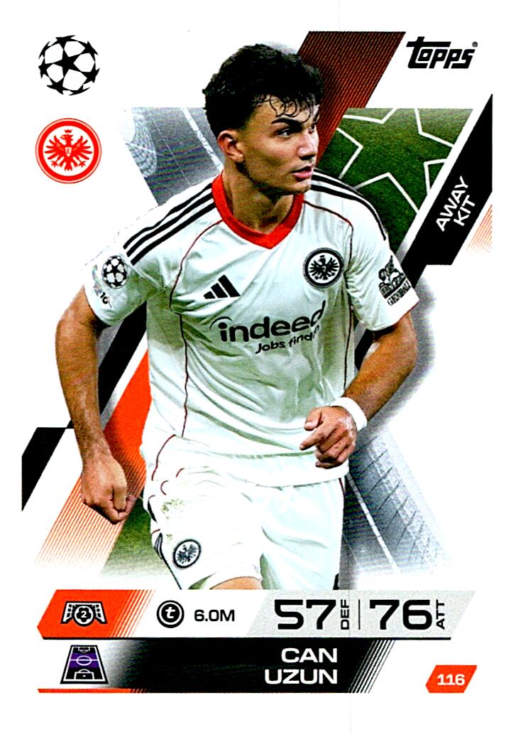 TOPPS MATCH ATTAX EXTRA 2025/26 CAN UZUN Nº116