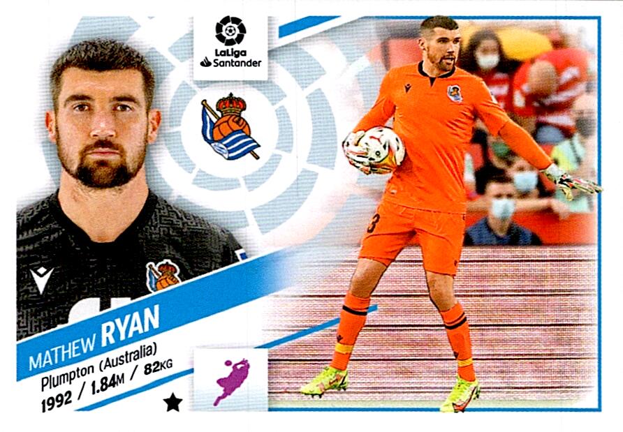 Cromo Liga Este 2022/2023 RYAN REAL SOCIEDAD Nº4
