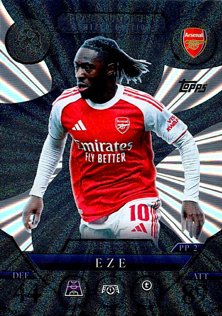 TOPPS MATCH ATTAX EXTRA 2025/26 EBERECHI EZE PLATINUM PULL NºPP2