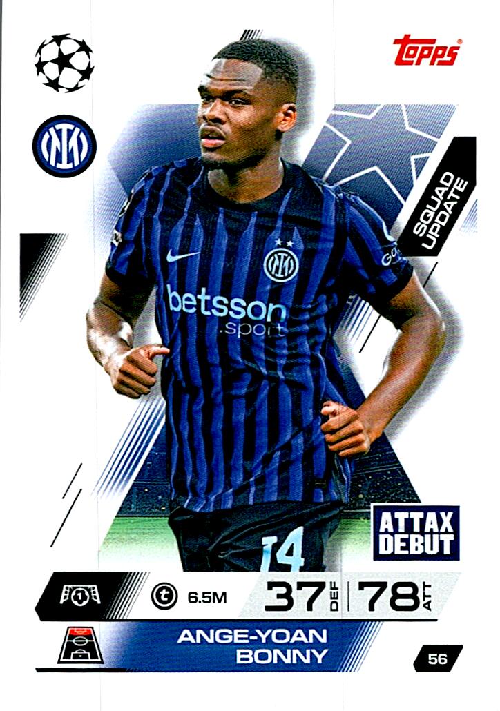 TOPPS MATCH ATTAX EXTRA 2025/26 ANGE-YOAN BONNY Nº56