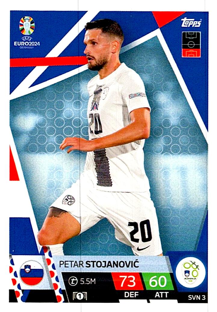 TOPPS MATCH ATTAX UEFA EURO 2024 PETAR STOJANOVIC ESLOVENIA NºSVN3