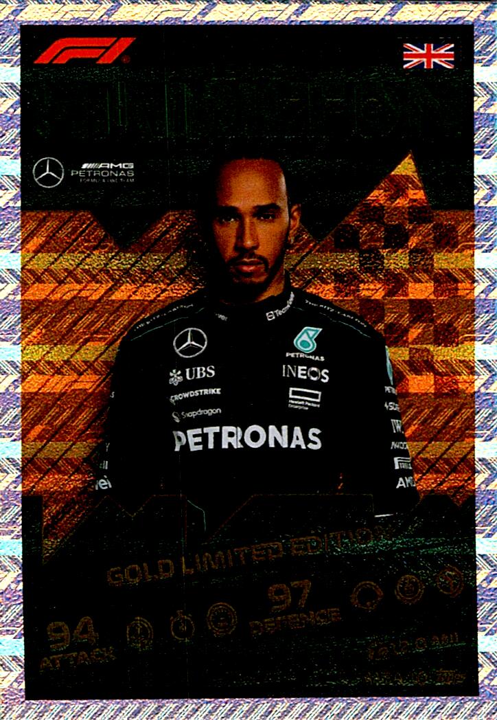 TOPPS TURBO ATTAX 2024 LEWIS HAMILTON GOLD MGA10