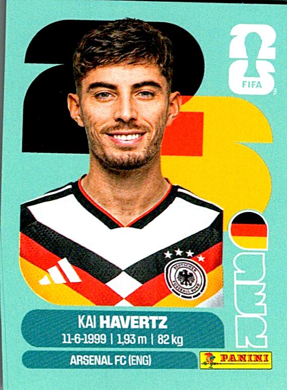 STICKERS FIFA WORLD CUP 2026 KAI HAVERTZ NºGER 17