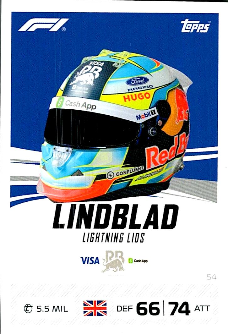 TURBO ATTAX FORMULA 1 2026 ARVID LINDBLAD Nº54