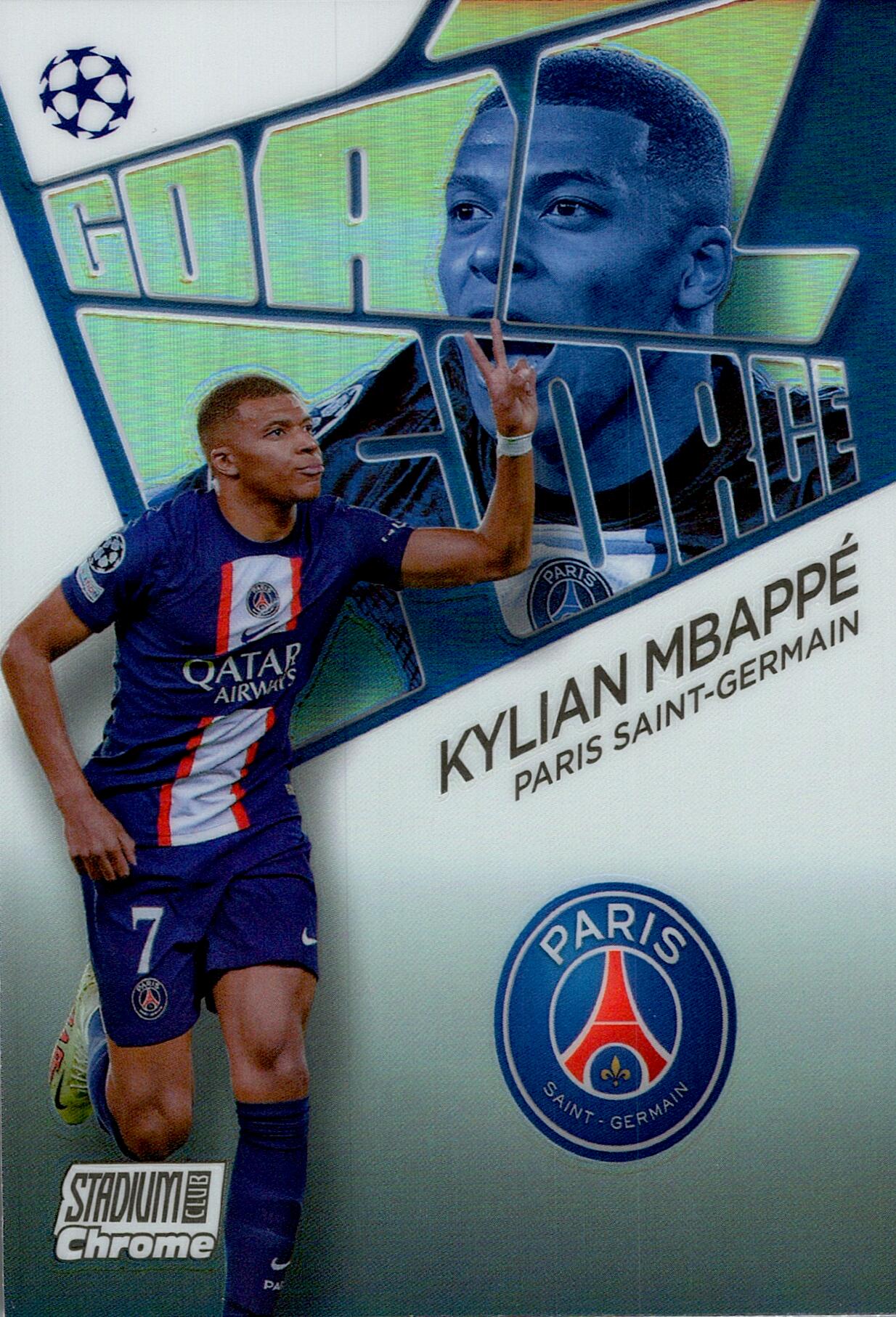 TOPPS STADIUM CHROME UCL 2022/2023 KYLIAN MBAPPE GOAL FORCE NºGF-KM