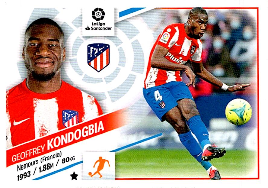 Cromo Liga Este 2022/2023 KONDOGBIA ATLETICO DE MADRID Nº13