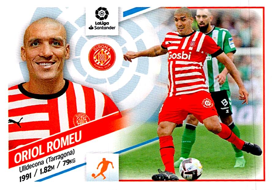 Cromo Liga Este 2022/2023 ORIOL ROMEU ULTIMO FICHAJE Nº59 CUARTA EDICION