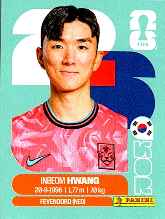 STICKERS FIFA WORLD CUP 2026 INBEOM HWANG NºKOR 11