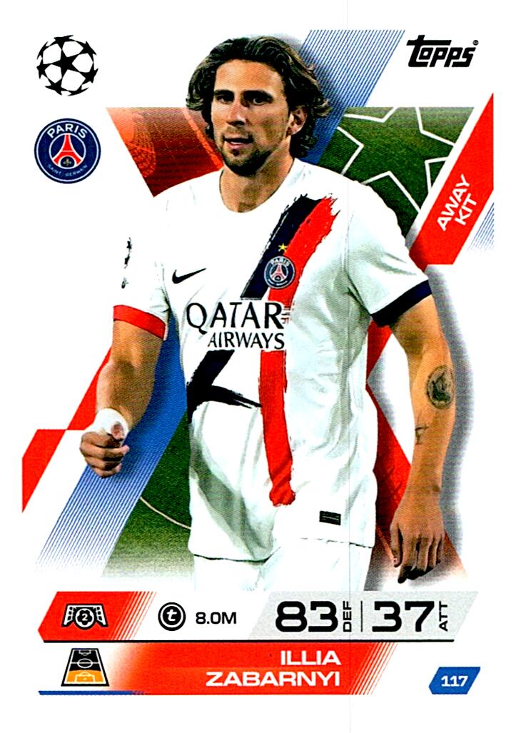 TOPPS MATCH ATTAX EXTRA 2025/26 ILLIA ZABARNYI Nº117