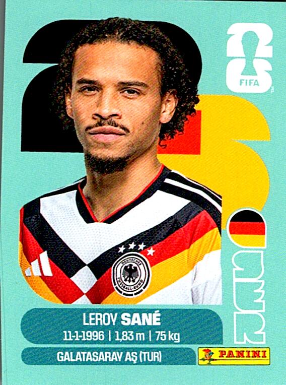 STICKERS FIFA WORLD CUP 2026 LEROY SANE NºGER 18