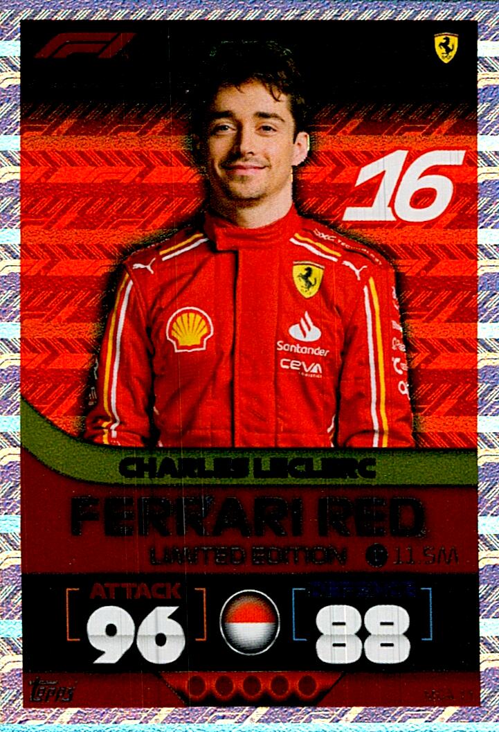 TOPPS TURBO ATTAX 2024 CHARLES LECLERC FERRARI RED MGA11