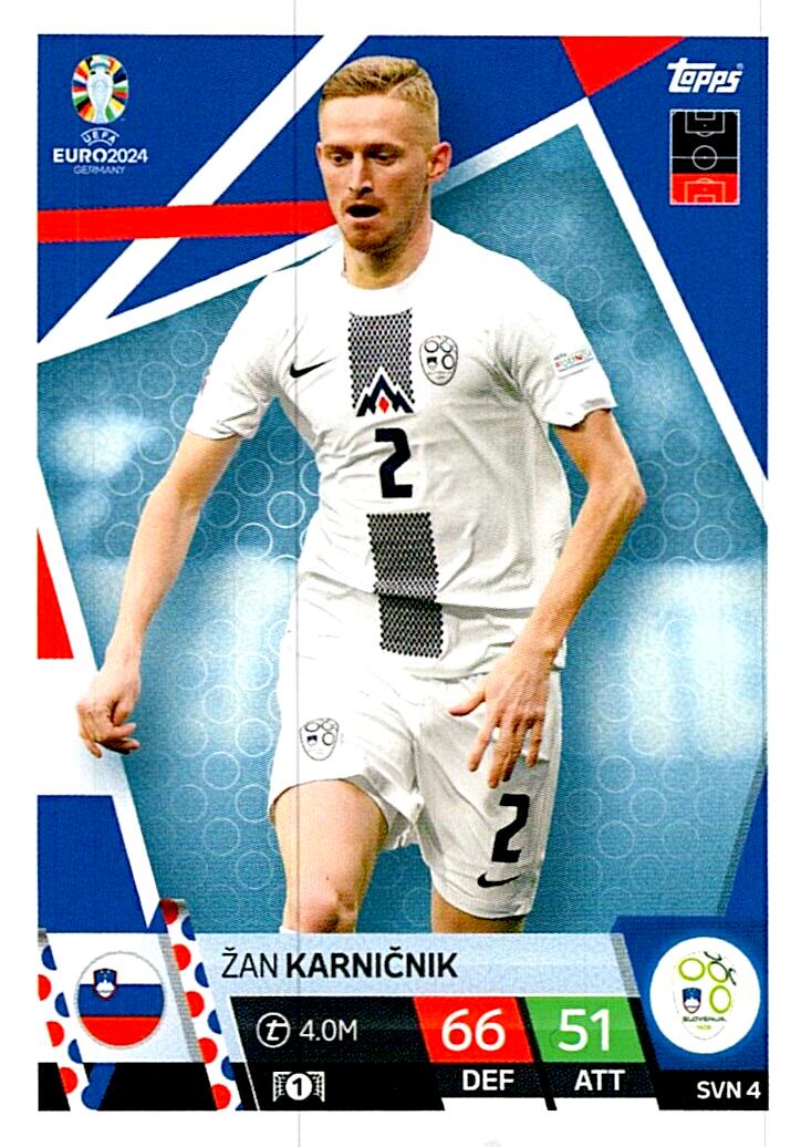 TOPPS MATCH ATTAX UEFA EURO 2024 ZAN ZARNICNIK ESLOVENIA NºSVN4