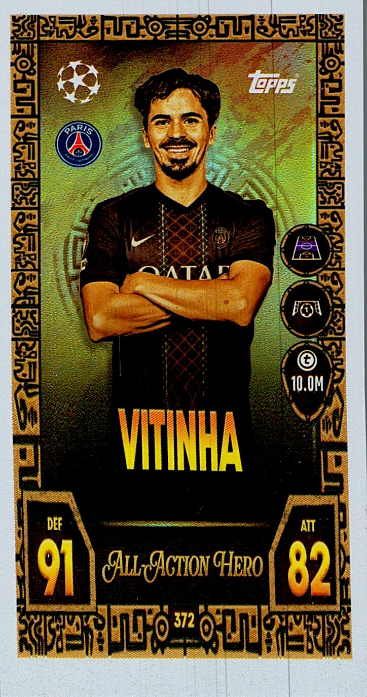 MATCH ATTAX CHAMPIONS LEAGUE 2025/2026 VITINHA ALL ACTION HERO Nº372