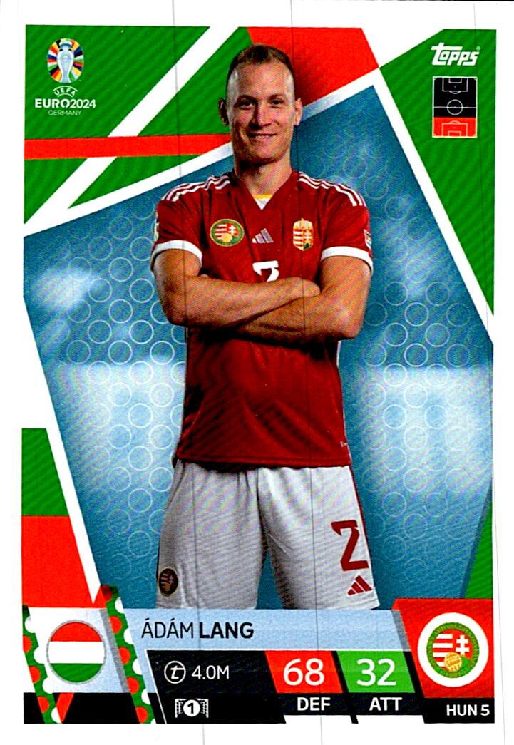 TOPPS MATCH ATTAX UEFA EURO 2024 ADAM LANG HUNGRIA NºHUN5