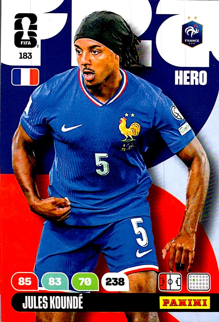 ADRENALYN WORLD CUP 2026 JULES KOUNDE FRANCE Nº183