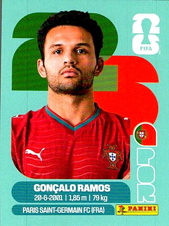 STICKERS FIFA WORLD CUP 2026 GONCALO RAMOS NºPOR 18