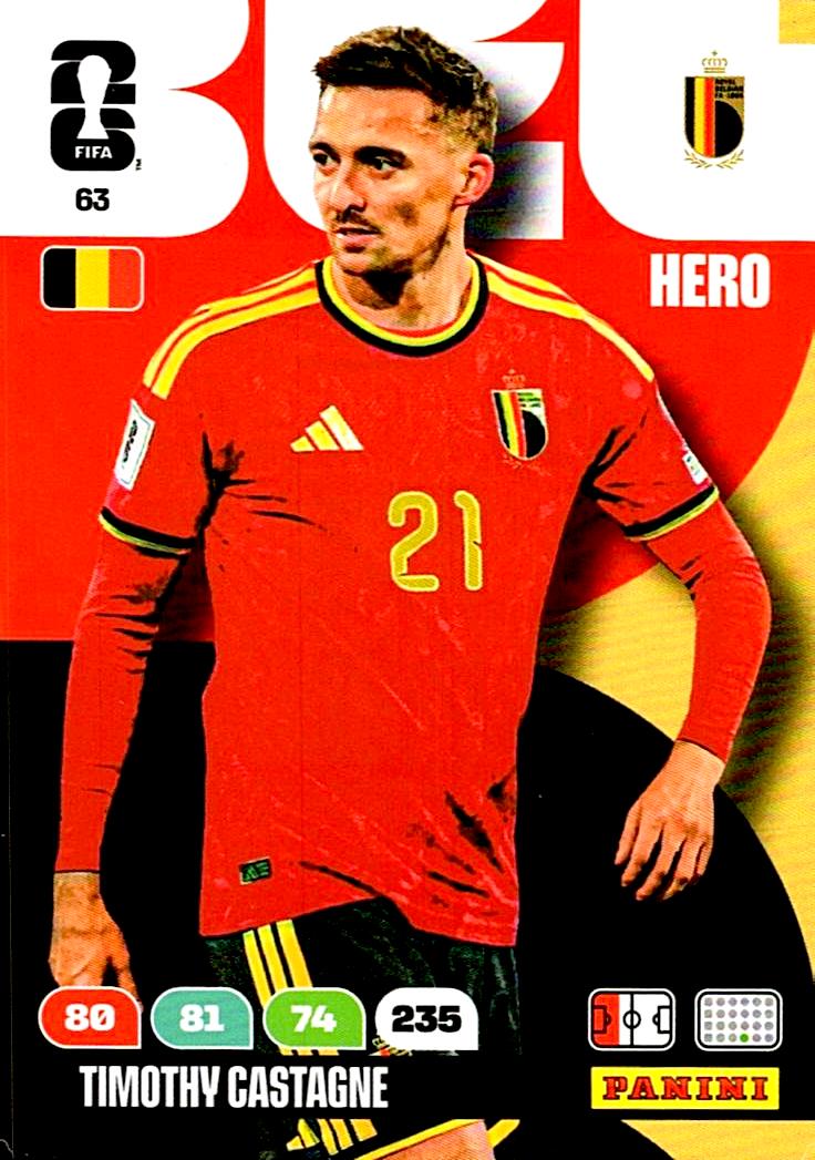 ADRENALYN WORLD CUP 2026 TIMOTHY CASTAGNE BELGIUM Nº63