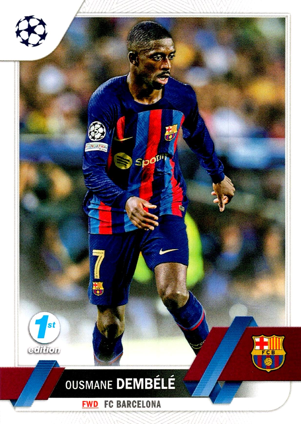TOPPS UEFA CHAMPIONS LEAGUE 2022/2023 OUSMANE DEMBÉLÉ Nº98 1ST
