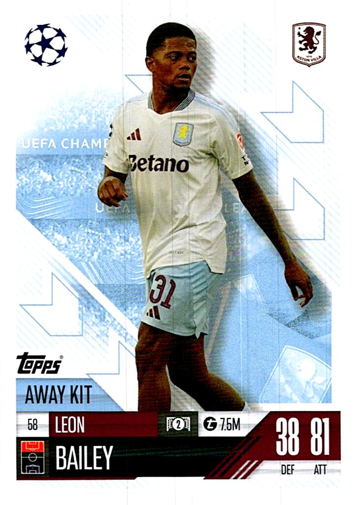 Match Attax Extra 2025 Leon Bailey nº58