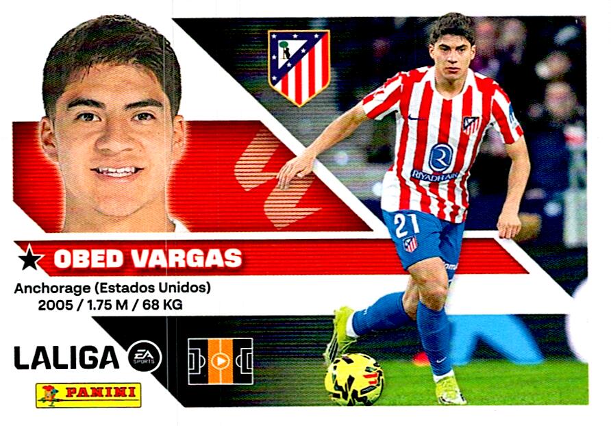 LIGA ESTE 2026/2027 OBED VARGAS ATLETICO DE MADRID Nº14B