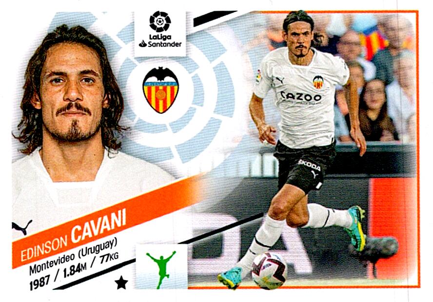 Cromo Liga Este 2022/2023 CAVANI ULTIMO FICHAJE Nº60 CUARTA EDICION