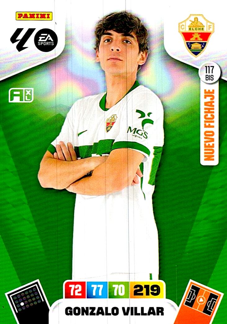 ADRENALYN LA LIGA 2025/2026 GONZALO VILLAR NUEVO FICHAJE Nº117 BIS