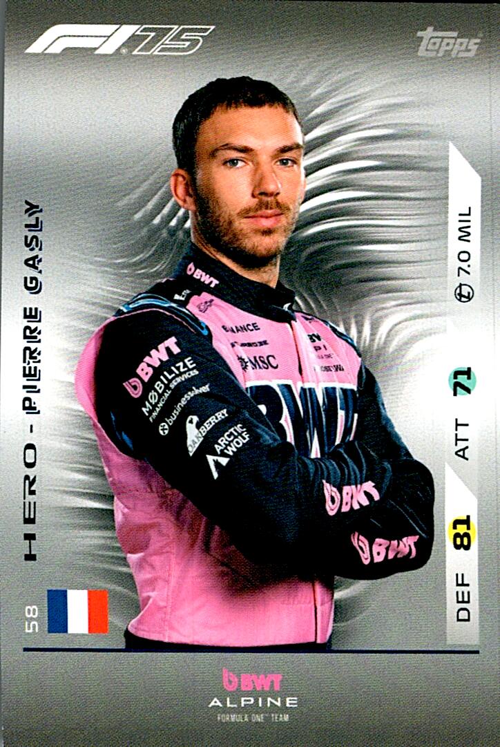 Turbo Attax 2025 PIERRE GASLY nº58