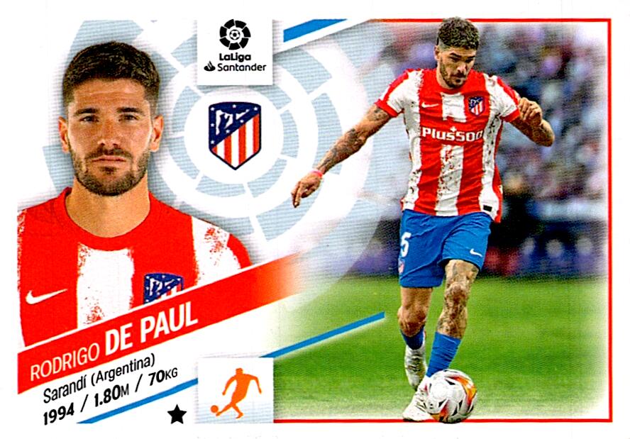 Cromo Liga Este 2022/2023 DE PAUL ATLETICO DE MADRID Nº14