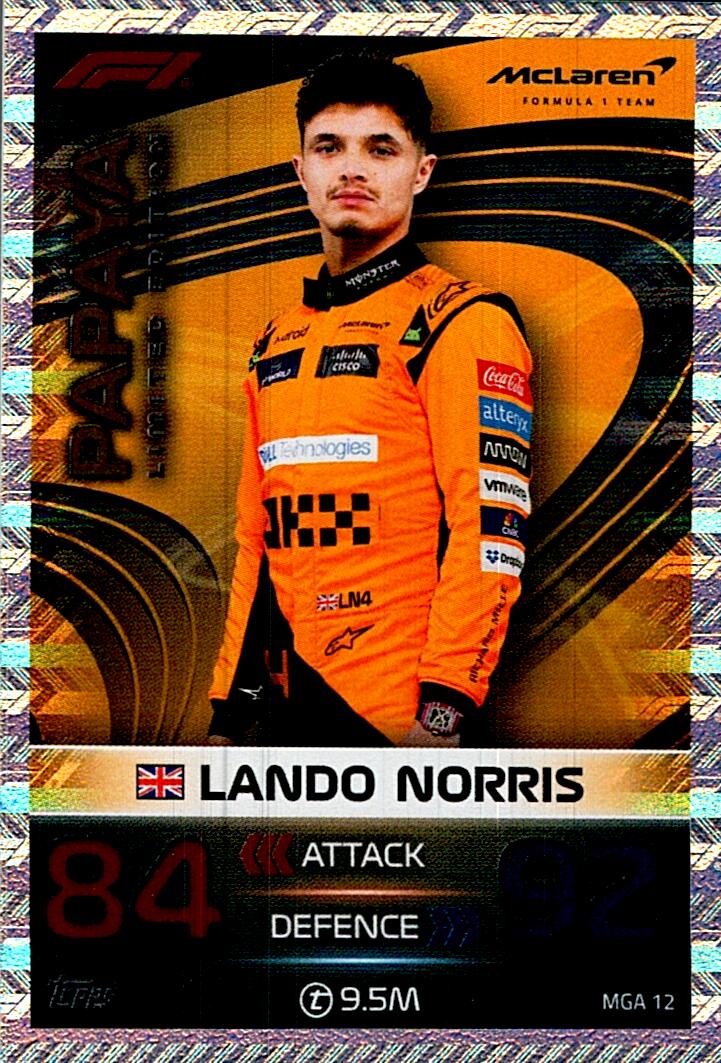 TOPPS TURBO ATTAX 2024 LANDO NORRIS PAPAYA MGA12