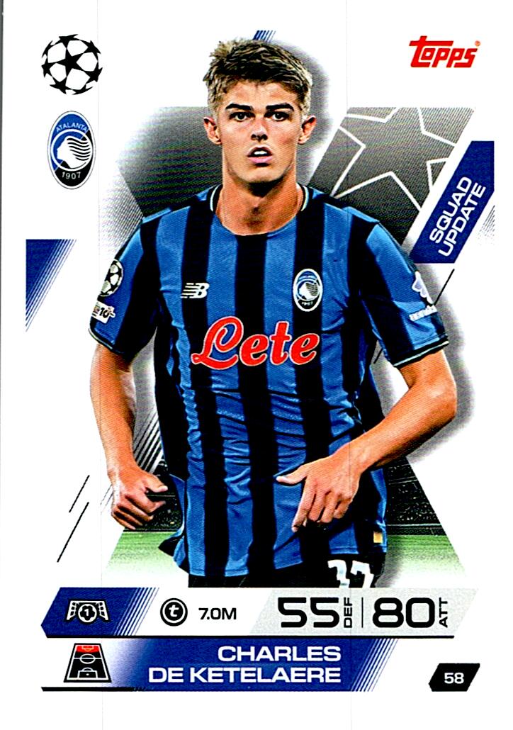 TOPPS MATCH ATTAX EXTRA 2025/26 CHARLES DE KETELAERE Nº58