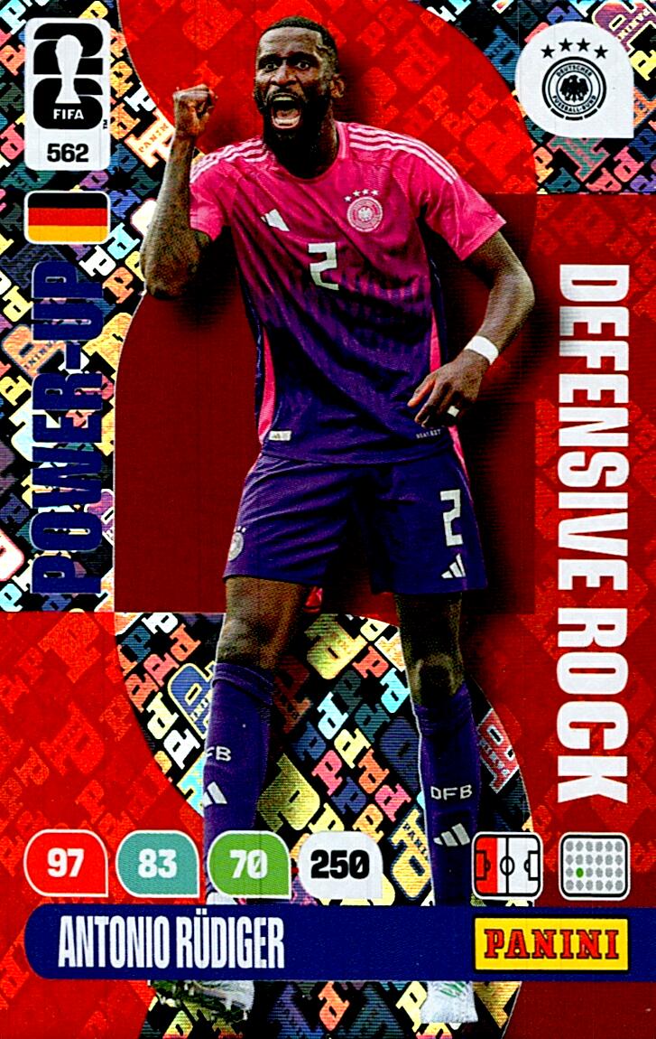 ADRENALYN WORLD CUP 2026 ANTONIO RÜDIGER DEFENSIVE ROCK Nº562