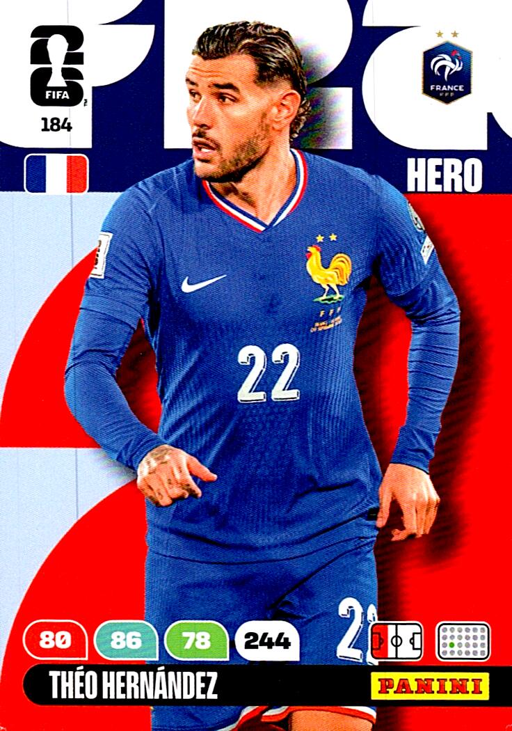 ADRENALYN WORLD CUP 2026 THEO HERNANDEZ FRANCE Nº184
