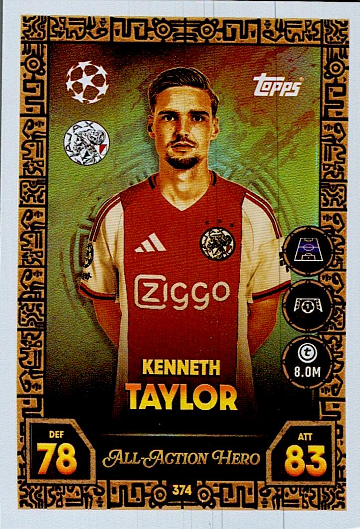MATCH ATTAX CHAMPIONS LEAGUE 2025/2026 TAYLOR ALL ACTION HERO Nº374
