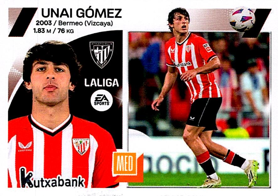 LIGA ESTE 2023/24 UNAI GOMEZ ATHLETIC CLUB Nº15 BIS COLOCA TERCERA EDICION