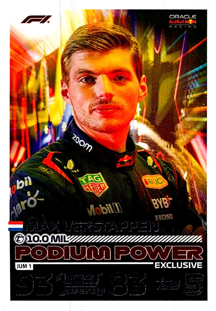 TOPPS TURBO ATTAX 2024 MAX VERSTAPPEN PODIUM POWER JUM1