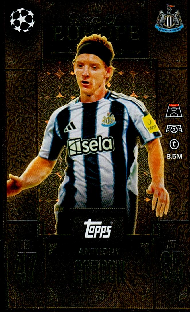 TOPPS MATCH ATTAX EXTRA 2025/26 ANTHONY GORDON KINGS OF EUROPE Nº230