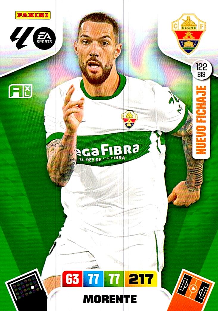 ADRENALYN LA LIGA 2025/2026 MORENTE NUEVO FICHAJE Nº122 BIS