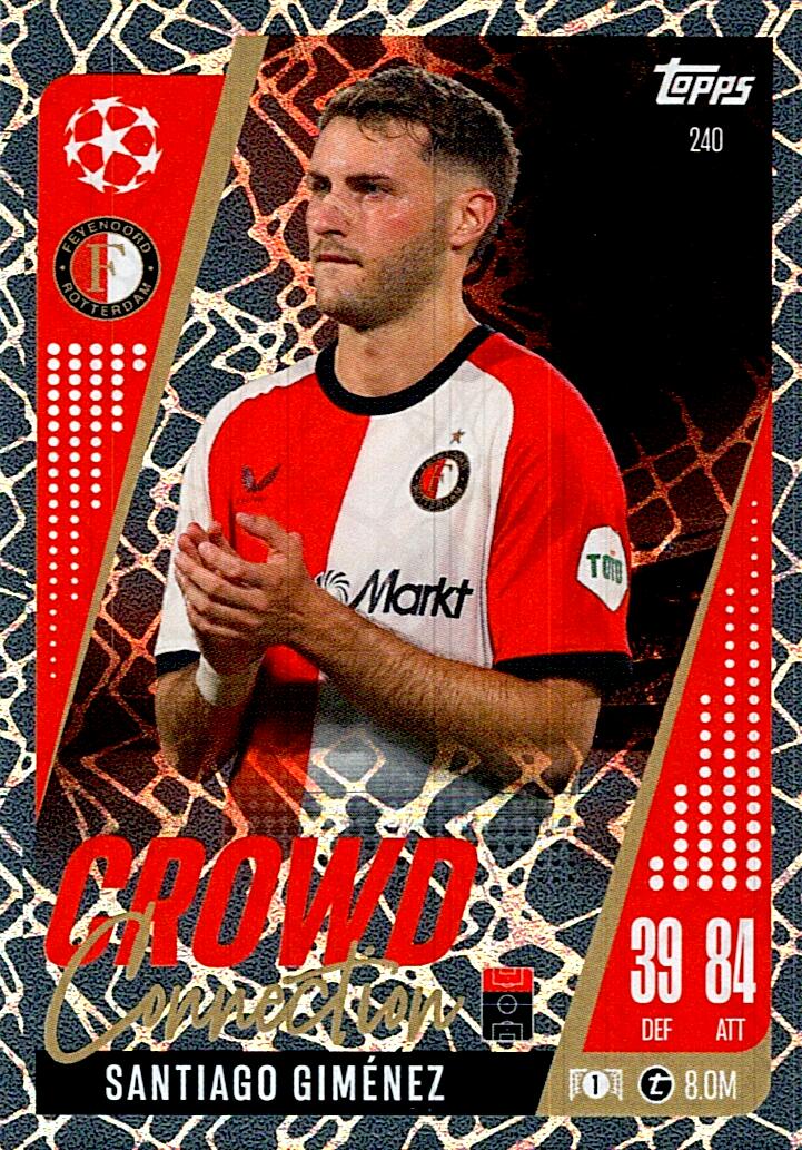 Match Attax Extra 2025 Santiago Giménez Crowd Connection nº240