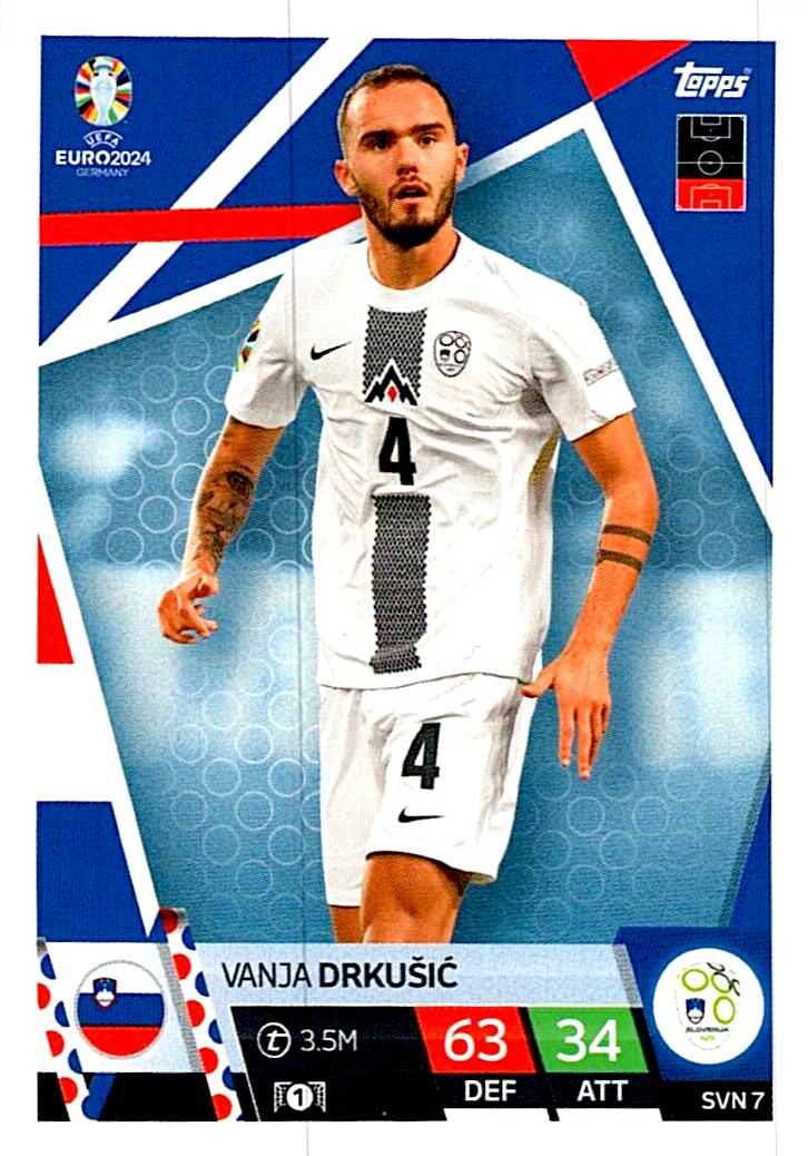 TOPPS MATCH ATTAX UEFA EURO 2024 VANJA DRKUSIC ESLOVENIA NºSVN7