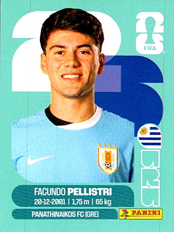 STICKERS FIFA WORLD CUP 2026 FACUNDO PELLISTRI NºURU 20