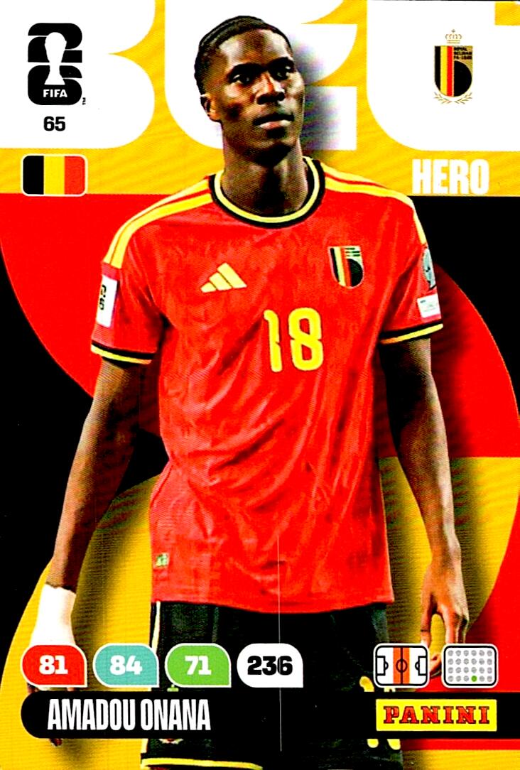 ADRENALYN WORLD CUP 2026 AMADOU ONANA BELGIUM Nº65